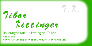tibor kittinger business card